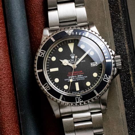 rolex ocean dweller red vintage|pre owned Rolex sea dweller.